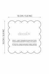 Siyah Mat Suni Timsah Derisi Kumaş Nakışlı Kokteyl Peçetesi 1 Adet